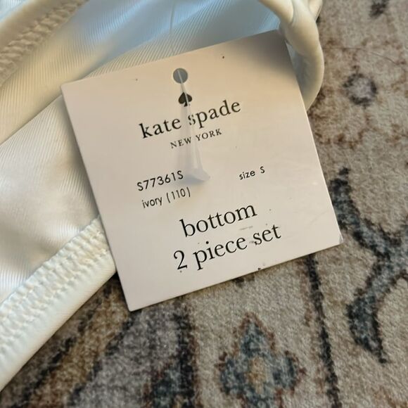 KATE SPADE CONTRAST BANDEAU BIKINI TOP BIKINI BOTTOM SET S - Picture 6 of 8